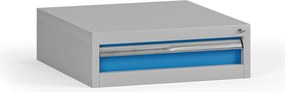 Závesný dielenský box na náradie G345 k pracovným stolom do dielne, 1 zásuvka, 565 x 580 x 180 mm, modrá