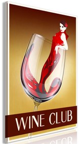 Artgeist Obraz - Wine Club (1 Part) Vertical Veľkosť: 40x60, Verzia: Na talianskom plátne