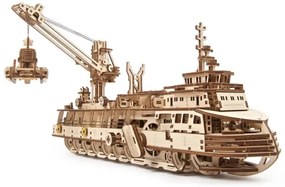 Ugears - 3D drevenené mechanické puzzle Výzkumná loď