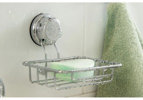 Samodržiaca oceľová nádobka na mydlo v striebornej farbe Bestlock Bath – Compactor