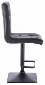 LuxuryForm DESIGN Barová stolička TOLEDO na čiernej hranatej podstave - čierna