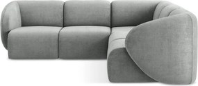 Sivá ženilková rohová pohovka Lani – Makamii