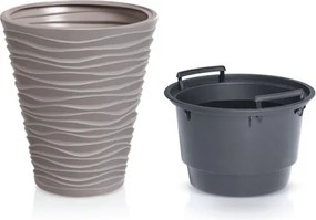 Plastový kvetináč DBSA400 38,8 cm - mocca