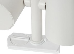 Moderné 1-fázové koľajnicové svetlo biele 2-žiarovkové - Iconic Scopio