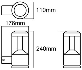 Ledvance - LED Vonkajšie nástenné svietidlo LANTERN 1xLED/12W/230V IP44
