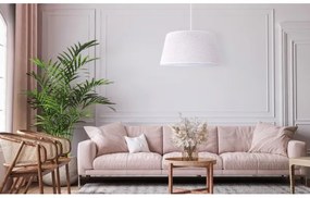 Duolla - Luster na lanku BOUCLE 1xE27/15W/230V pr. 50 cm biela