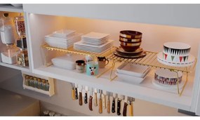 Policový organizér 42x19 cm zlatá