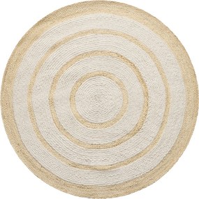 Ručne viazaný kusový koberec Ellara SM 05 Natural kruh, 180x180 (priemer) kruh, béžová, chodba / predsieň, Diamond Carpets India