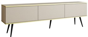 Závěsný televizní stolek Oro MDF 175 cm  béžový/zlatý