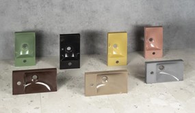 Sapho Sapho, AGOS betónové umývadlo 40x22cm, ľavé/pravé, antracitová lesklá, AS40016