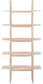 Knižnica z masívneho dubového dreva Gazzda Muse, výška 216 cm