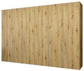 Šatníková skriňa 300 cm Alice 1 (dub artisan + kašmír). Akcia -20%. Vlastná spoľahlivá doprava až k Vám domov. 1126136