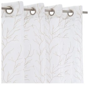 Bielo-béžová záclona 140x260 cm Coral – Casa Selección