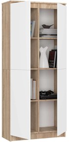 Skriňa Rexa III 80 cm dub sonoma/biela
