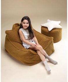 Hnedý detský sedací vak z textílie buklé Chair – Wigiwama