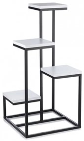 Stojan na kvety KASKADA 79x40 čierna/biela