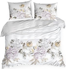 SATÉNOVÉ OBLIEČKY ELLA16 160X200 CM, 2 KS 70X80 CM KVETY