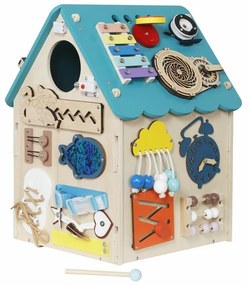 2Kids Toys Activity board Domček, tyrkysová