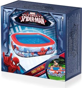 Bestway Bestway Nafukovací bazén Spiderman 200cm x 148cm x 48cm modro-červený