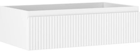 Mexen Rivel, kúpeľňová skrinka 80 cm, 1 zásuvka, drážkovaná, biela matná, 91A20-08023-1-BF01