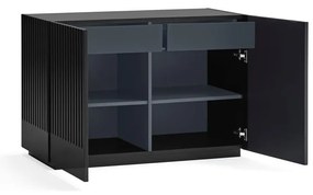 Čierna nízka komoda 100x70 cm Doric – Teulat