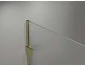 Mexen Lunar sprchová stena pravá 150 x 200 cm, 8mm číre sklo, zlatá matná, 830-150-000-55-00-P