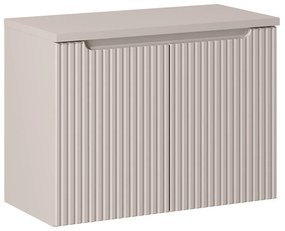 Závěsná skříňka pod umyvadlo Nova Cashmere I s deskou 80 cm kašmír
