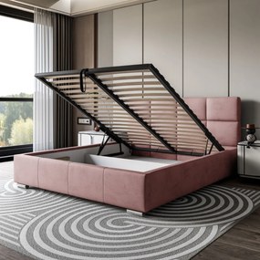 LUISI 160X200 ČALÚNENÁ MANŽELSKÁ POSTEĽ LOSOSOVÁ LÁTKA S ÚLOŽNÝM PRIESTOROM