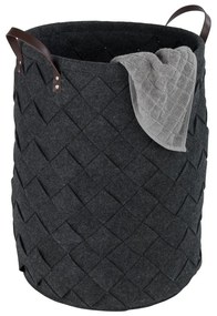 Čierny kôš na bielizeň Wenko Trovo, objem 75 l