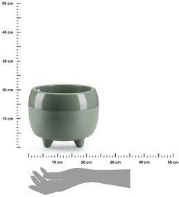 PLASTOVÝ KVETINÁČ BOTANICA 23X18 CM ZELENÁ