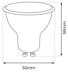 LED žiarovka GU10 neutrálna 4000k 6,5w 560 lm