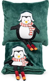 4Home Vianočná obliečka na vankúšik Penguin, 40 x 40 cm
