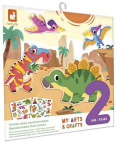 Janod My arts&crafts Kreatívna sada Prelepovateľné samolepky pre deti Dinosaury od 2 rokov