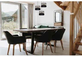 Luster na lanku CORAL 3xE27/60W/230V čiernošedá