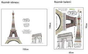 Veselá Stena Samolepka na stenu na stenu Eiffelova veža