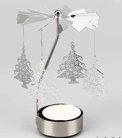 DECOLED Anjel zvoní, 8 x 13 cm, stromy, striebro