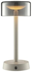 Brilliant - RAZOR dotyková stolná LED lampa, stmievateľná a nabíjateľná, LED/2,5W/5V 2700K IP44 sivá