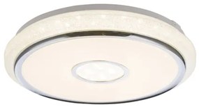 GLOBO 48389-40 DANI stropné svietidlo LED D500mm 40W/3100lm 3000-6500K biela, chróm, opál, stmievateľné, diaľkové ovládanie, starlight efekt, krištáľový efekt