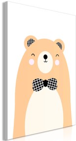 Artgeist Obraz - Teddy Bear in Bow Tie (1 Part) Vertical Veľkosť: 80x120, Verzia: Premium Print