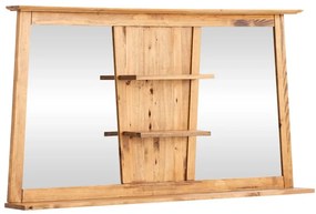 furniture-nabytek.cz - Masívne kúpeľňové zrkadlo Rangoon z borovice, lakované – 140×72 cm