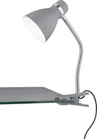 Stolová lampička s klipom Harvey 30 cm, titánová farba%