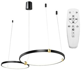 Toolight Toolight, LED závesné svietidlo + diaľkové ovládanie APP763-30-50, čierna, OSW-00786