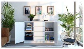 Komoda 2D4S 120 cm biela