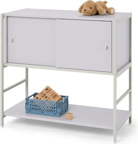 Detský komoda »GRADE« s posuvnými dverami, sivá