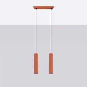 Sollux SL.1631 - Luster na lanku KARBON 2xGU10/10W/230V červená