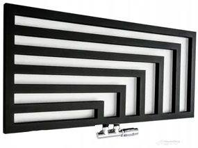 Regnis Kreon Zenit, vykurovacie teleso 1200x550 mm, 630W, čierna matná, KZ120/55/BLACK/D5