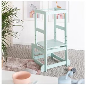 roba Drevená vzdelávacia Montessori veža (mentolová)  (100359194)