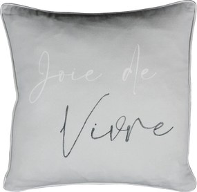Šedý vankúš Joie de Vivre - 45 * 45 cm