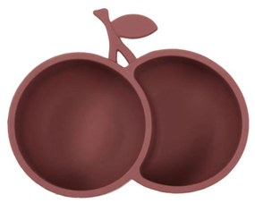 OYOY Silikónová mištička Yummy Cherry / Strawberry Čerešňa