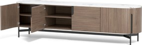 TV stolek Silario 220 cm ořech/mramor